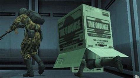 metal gear solid 3 cardboard box gif|snake in cardboard box.